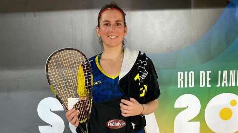 Catalina Peláez, campeona suramericana de squash