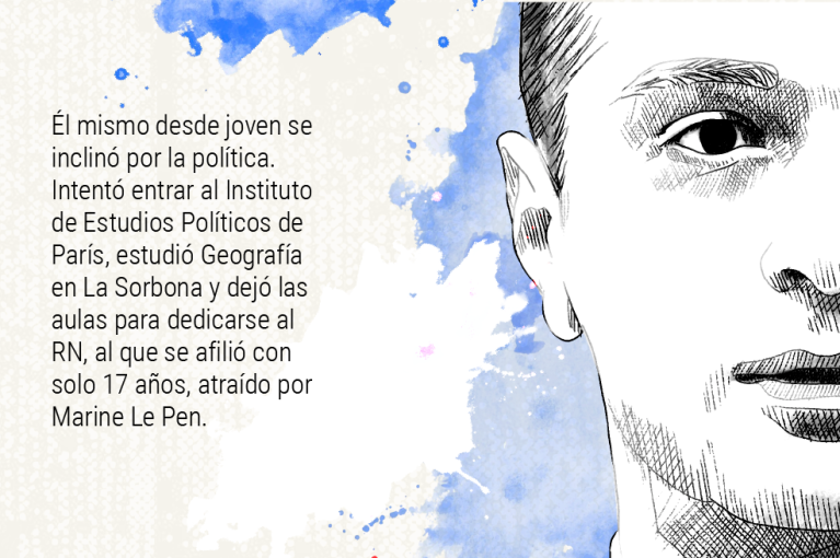 Jordan Bardella: el rostro juvenil de la extrema derecha en Francia.