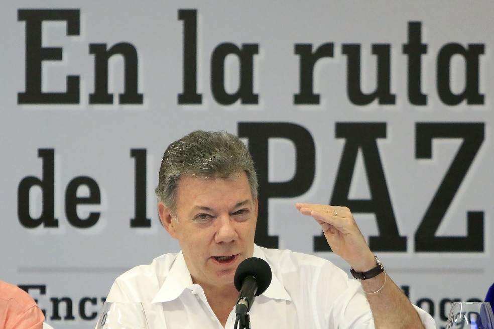 El presidente Juan Manuel Santos les ha dicho insistentemente a los gobernadores del país que ellos serán los encargados de consolidar la paz en el país. / EFE