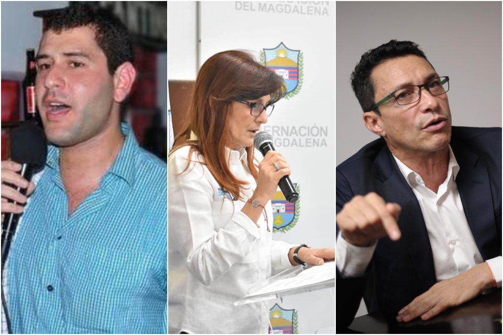 Luis Miguel Cote, Rosa Cote y Carlos Caicedo, los últimos tres gobernadores del Magdalena.