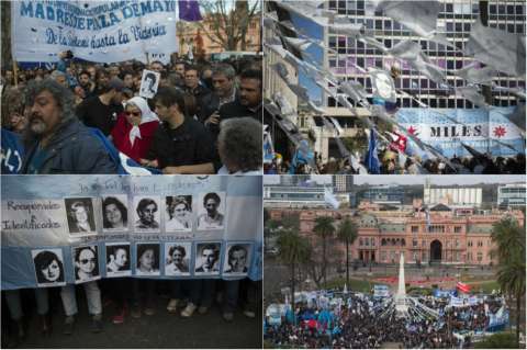 Madres de Plaza de Mayo dan vuelta 2.000 frente a la Casa Rosada