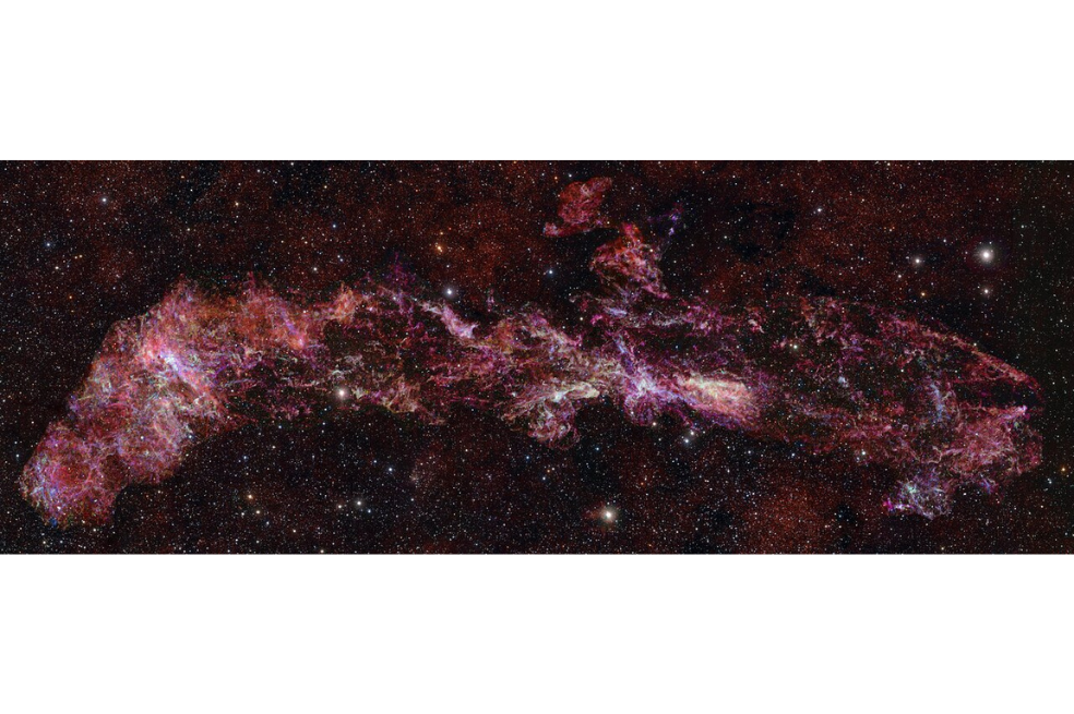 Una vista del gas molecular que hay en el centro de la Vía Láctea, tomada por ALMA.