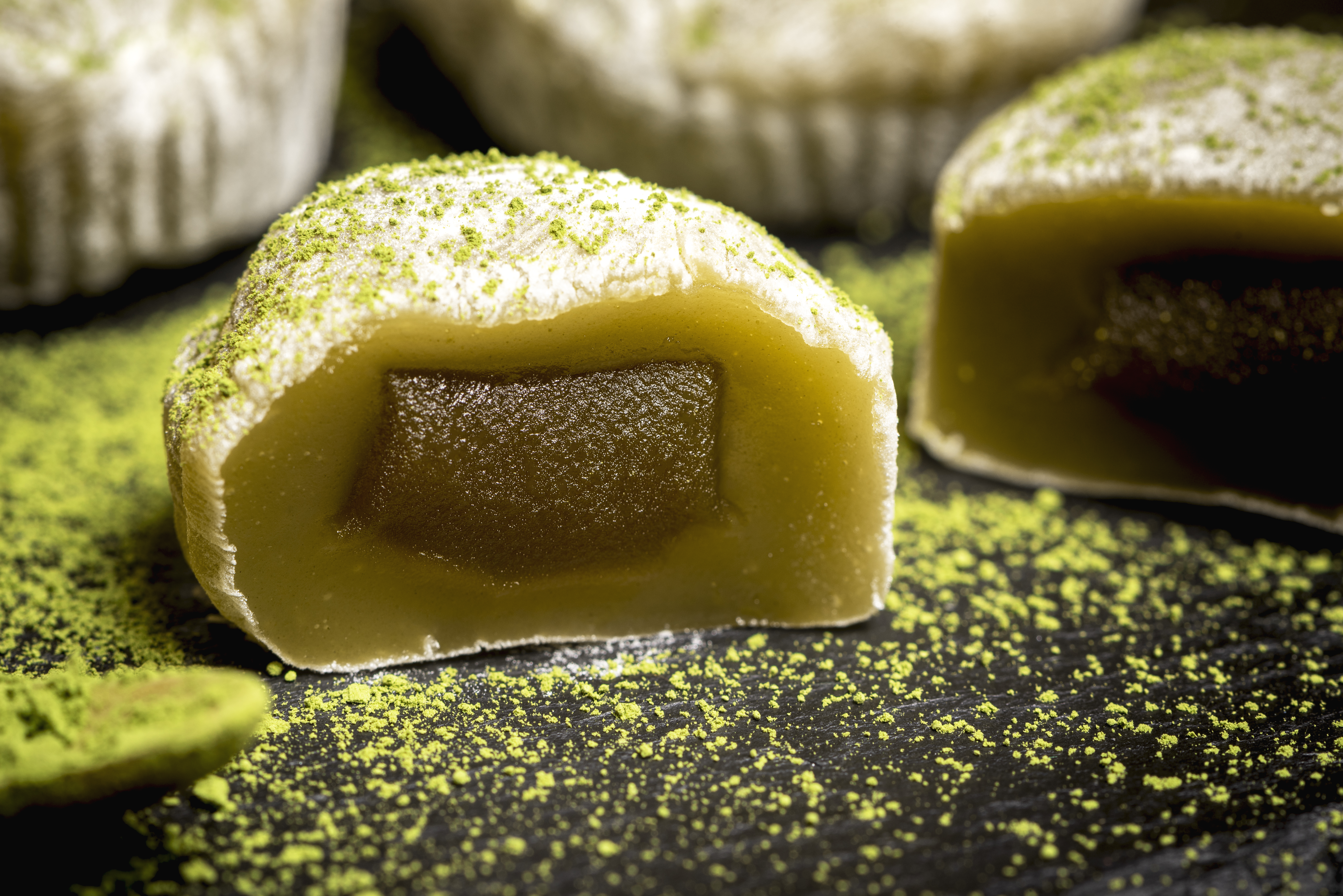 Mochis con sabor a matcha