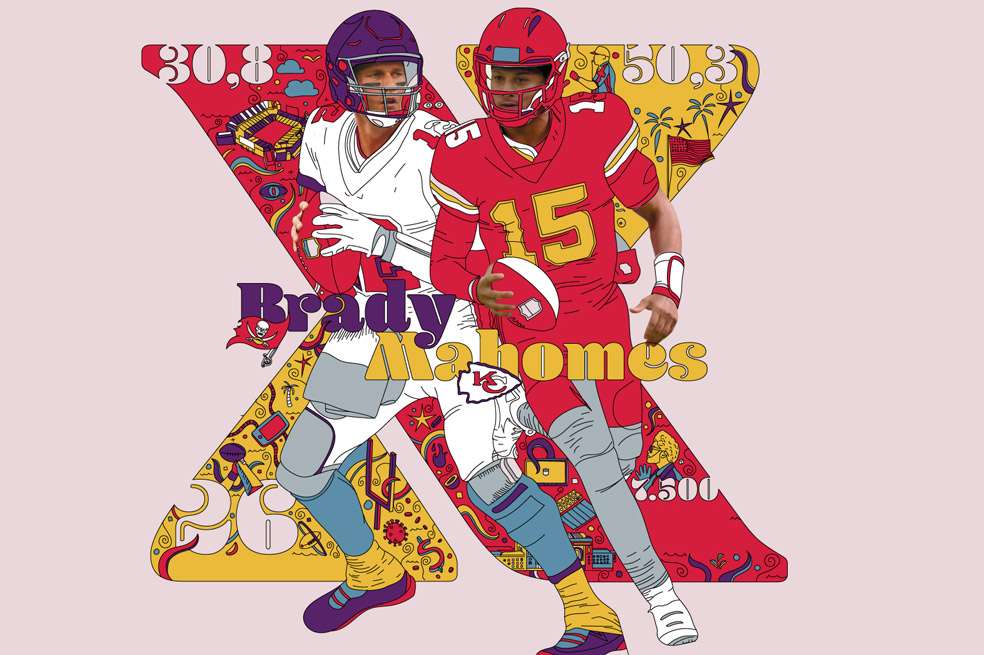 Tom Brady y Patrick Mahomes son los grandes protagonistas del Super Bowl 51, entre los Bucaneros de Tampa Bay y los Jefes de Kansas City.