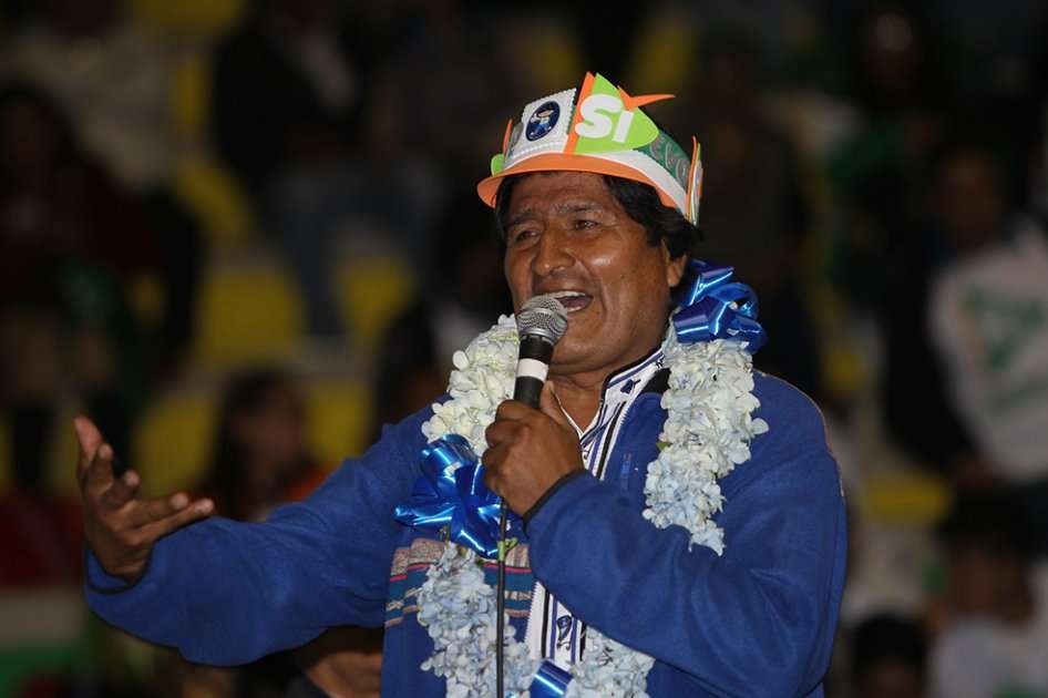 El presidente de Bolivia, Evo Morales participa en la campaña de su partido, el Movimiento al Socialismo (MAS). / EFE