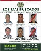 ¿Los ha visto? Policía ofrece recompensa por cuatro hombres buscados en Cundinamarca