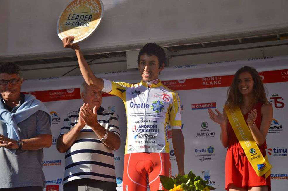 Egan Bernal lideró la clasificación general, de los puntos y de los jovenes en el Tour de Savoie. / Tour de Savoie Mont Blanc