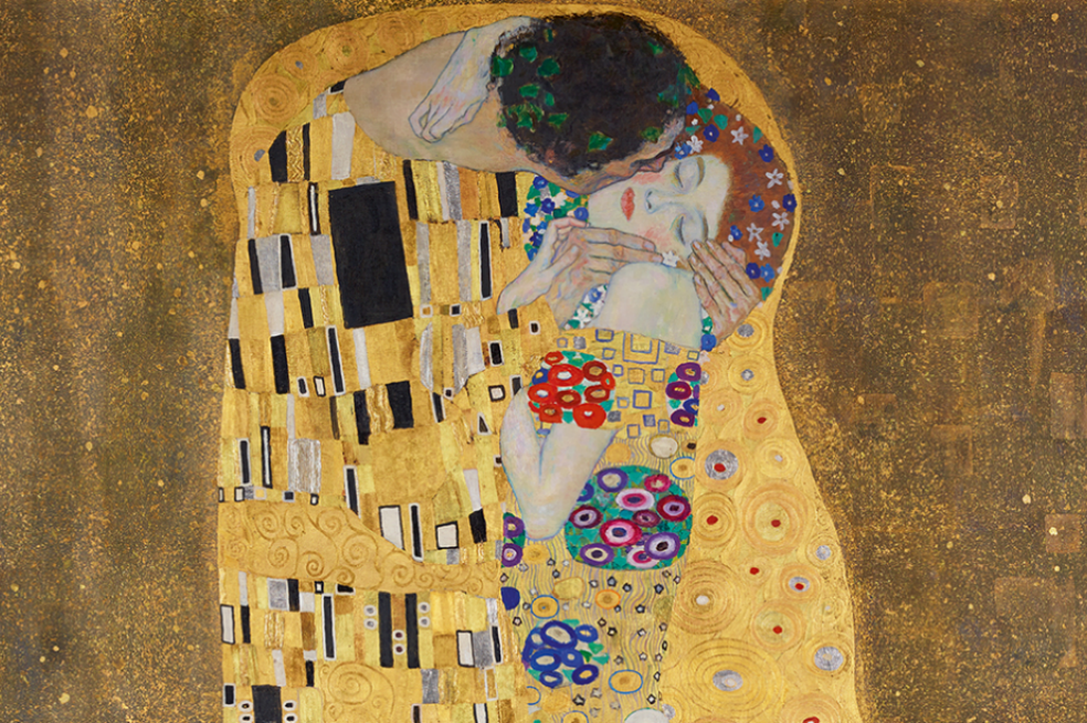 "El beso" es, posiblemente, la obra más conocida de Gustav Klimt.