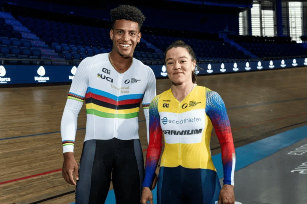 Kevin Quintero y Martha Bayona ganaron en el Champions League de Pista 2023.