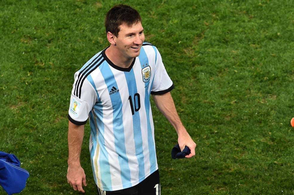 Messi en la Copa del Mundo Brasil 2014.
