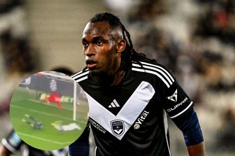 Alberth Elis, en el momento en que se desplomó en la cancha.