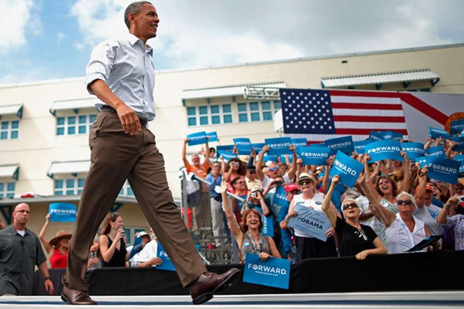 El presidente estadounidense Barack Obama durante un acto electoral celebrado en Seminole, Florida. / Afp.