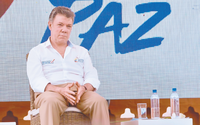 Al presidente Santos le quedan 112 días de Gobierno para consolidar la implementación de la paz. / AFP