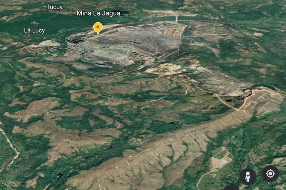 Mina La Jagua, vista desde Google Earth.