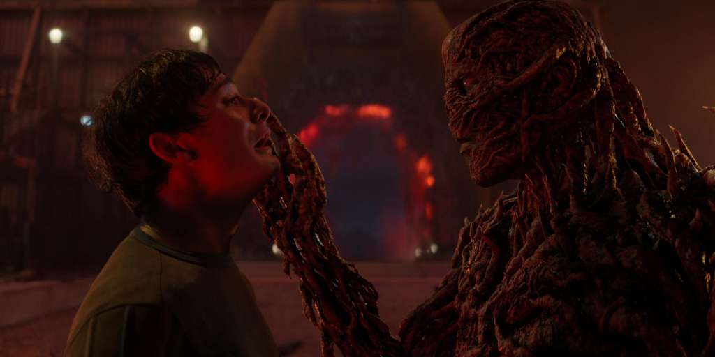ROMA, 10/11/2025.- Fotograma de una de las escenas de la temporada 5 de la serie 'Stranger Things' con Noah Schnapp en el papel de Will Byers y Jamie Campbell Bower como Vecna. EFE/ Netflix SOLO USO EDITORIAL/SOLO DISPONIBLE PARA ILUSTRAR LA NOTICIA QUE ACOMPAÑA (CRÉDITO OBLIGATORIO)