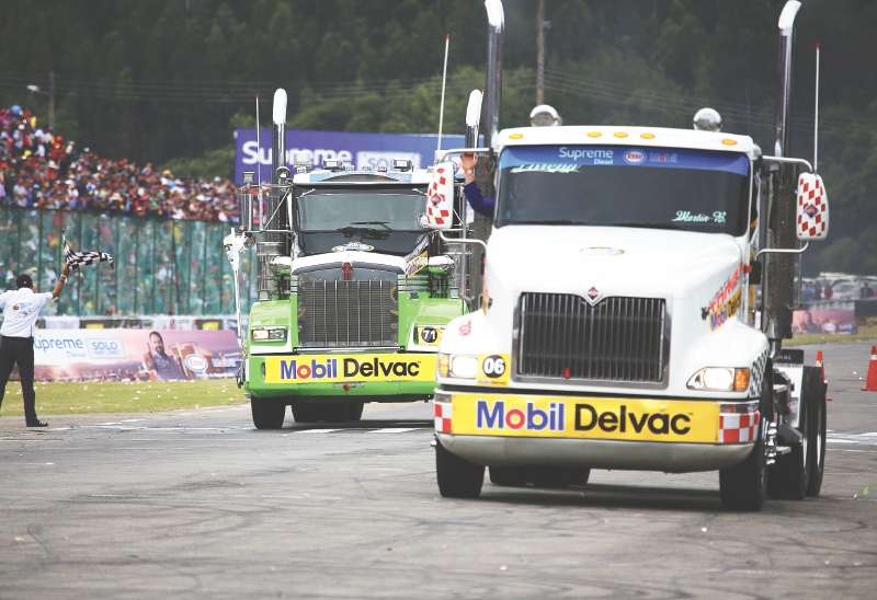 La mayoría de las pruebas llevadas a cabo en el Gran Premio se realizan sólo con los cabezotes, o cabinas, de los camiones. Sin embargo, la modalidad Campeón de Campeones contempla el uso del tráiler en una de las etapas. / Cortesía