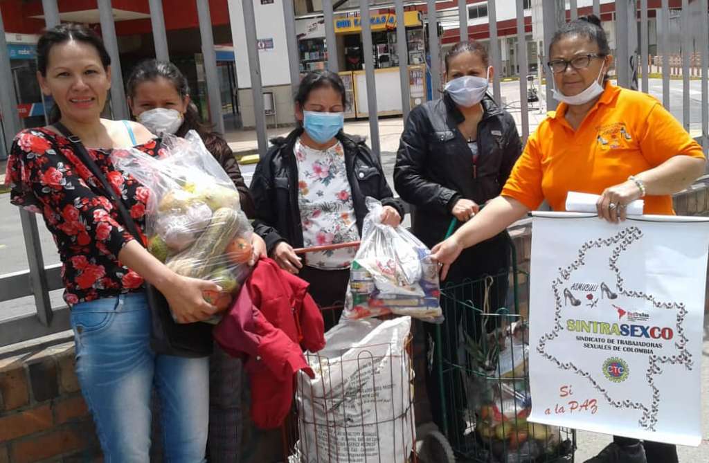 Los auxilios para las trabajadoras sexuales fueron gestionados entre la Secretaría de Integración Social y el Sindicato de Trabajadoras Sexuales de Colombia. / Cortesía.