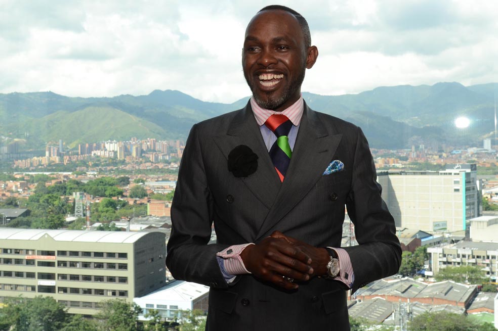 Derreck Kayongo fundador de Global Soap Project estuvo en Medellín. / Luis Benavides