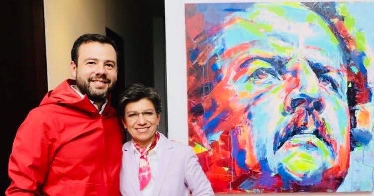 Carlos Fernando Galán, futuro alcalde Bogotá, junto a la alcaldesa Claudia López.