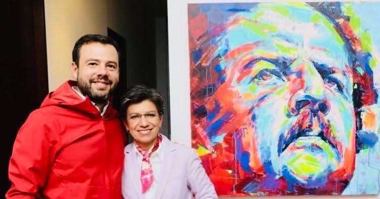 Carlos Fernando Galán, futuro alcalde Bogotá, junto a la alcaldesa Claudia López.