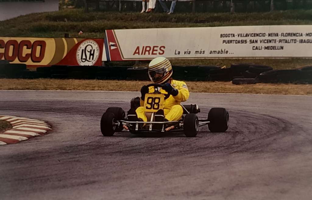 Pablo Montoya en su etapa como kartista, en 1989.