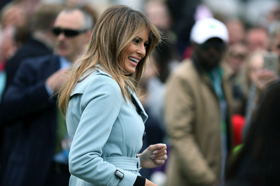 Melania Trump durante la celebración de la Pascua en Washington el 2 de abril de 2018. / EFE