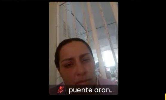 Diana Alexandra Gutiérrez, presente en audiencia de acusación desde la URI de Puente Aranda en Bogotá.