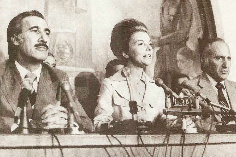 Isabelita Perón, presidenta derrocada el 24 de marzo. /Archivo
