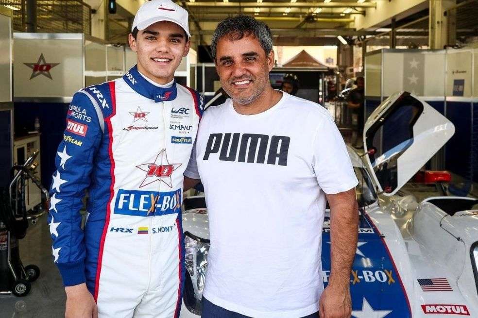 Sebastián y juan Pablo Montoya juntos.