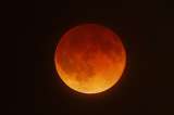 Un rojo intenso se apoderó de la Luna durante el eclipse