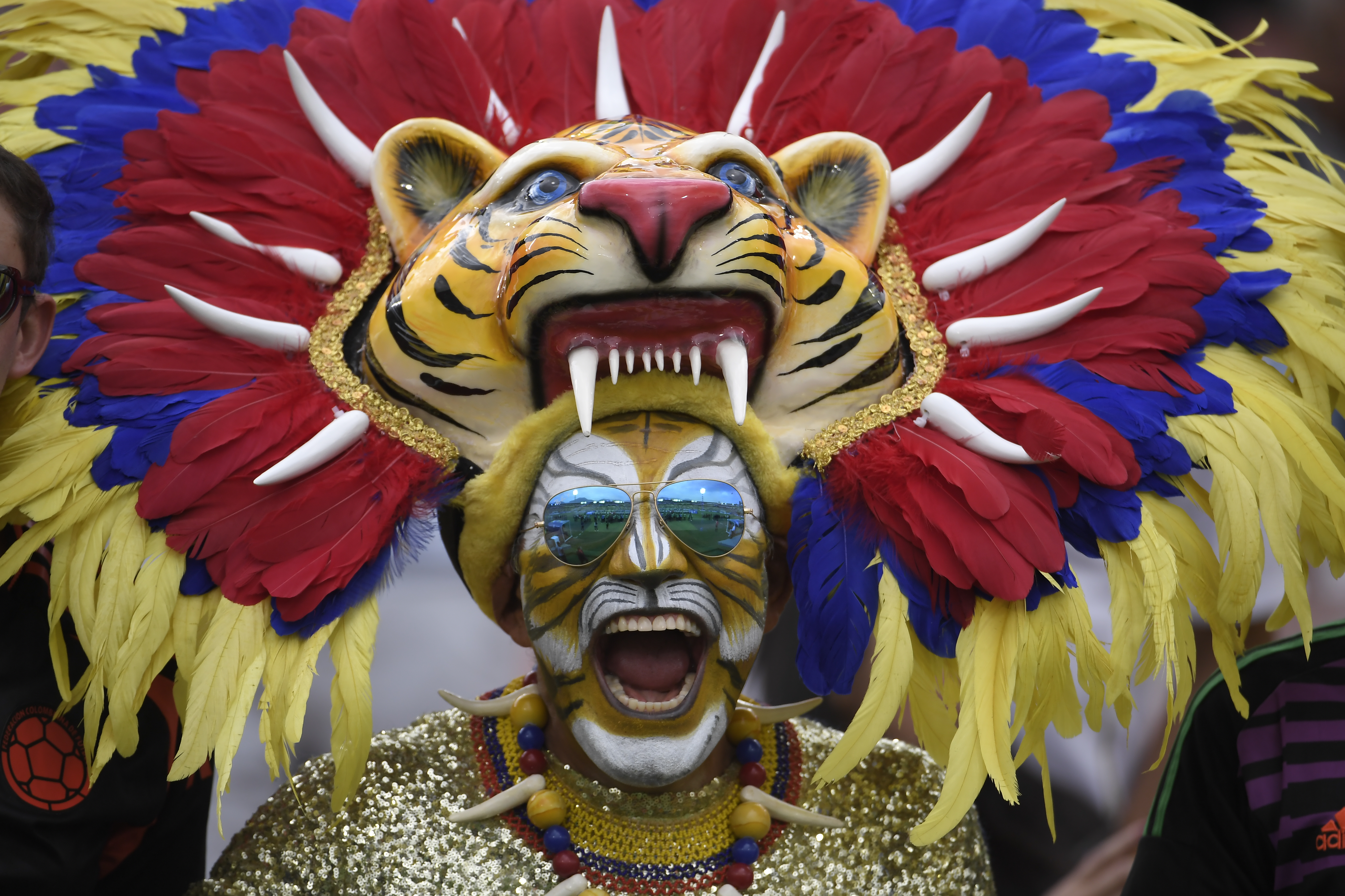 Hinchas colombianos, en el partido Colombia vs Australia, por la primera fecha del grupo A de la Copa Mundial femenina Sub-20.