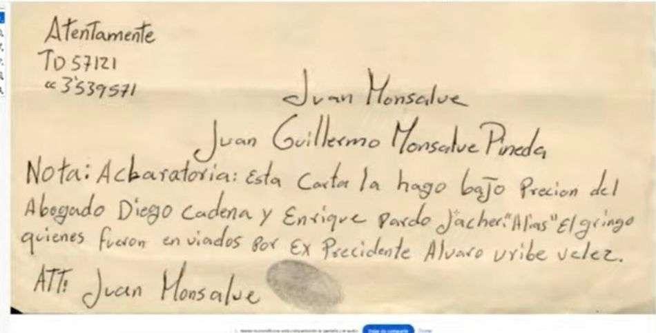 Carta Uribe