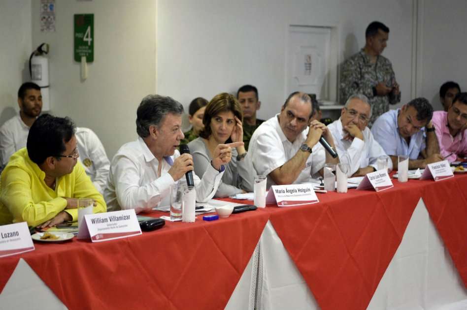 El presidente Juan Manuel Santos, el pasado 6 de julio, al anunciar acercamientos con el gobierno venezolano para la reapertura de la frontera. / EFE