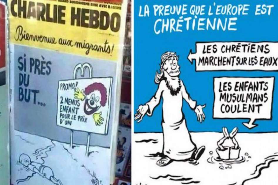 Portada polémica del semanario francés "Charlie Hebdo", sobre los inmigrantes.