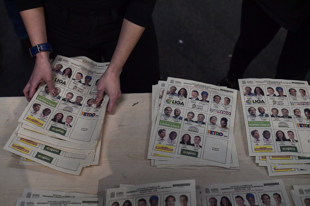 Conteo de votos de la primera vuelta de las elecciones presidenciales 2022 en Corferias