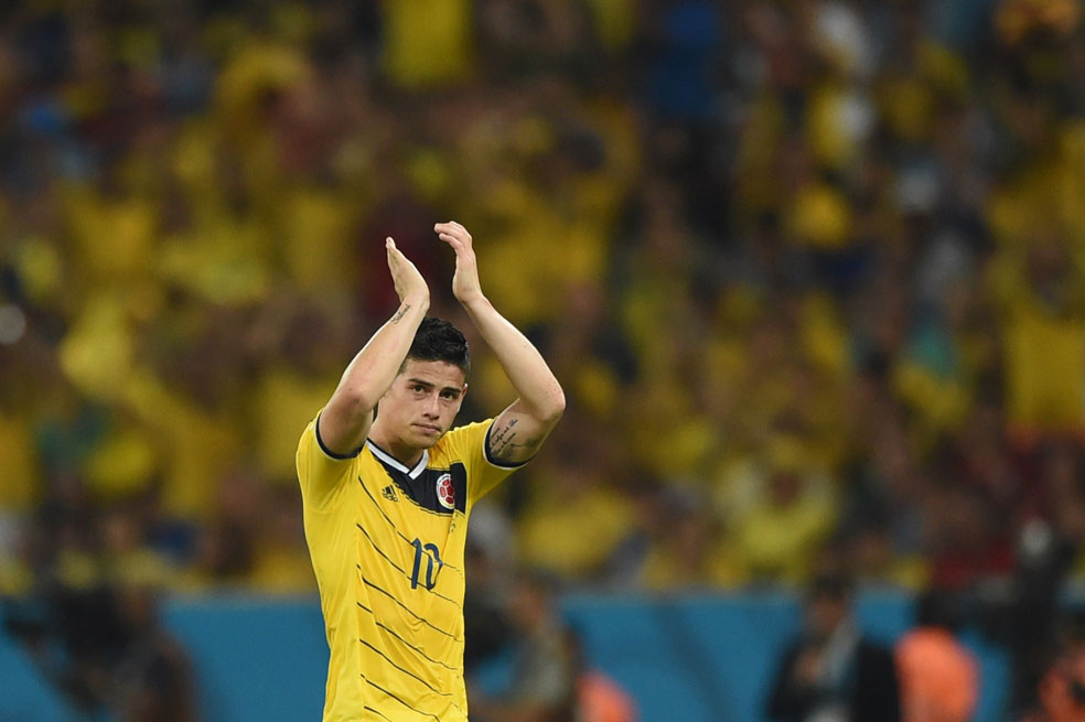 James Rodríguez, la gran estrella de la selección de Colombia y goleador del Mundial. / AFP
