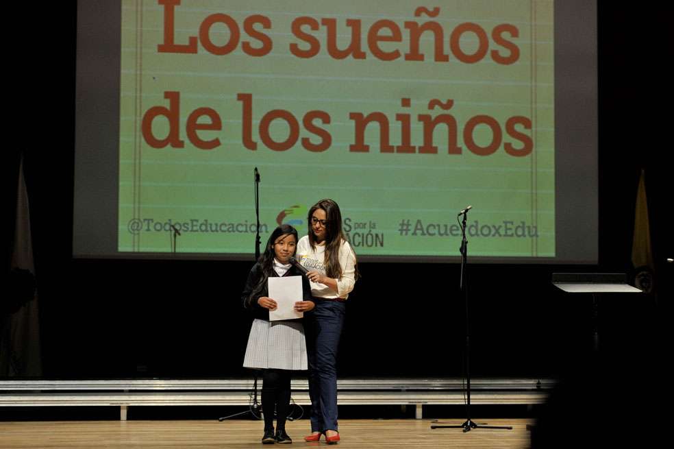Ayer, en el auditorio León de Greiff de la Universidad Nacional, se presentó el Gran Acuerdo por la Educación. / Gustavo Torrijos