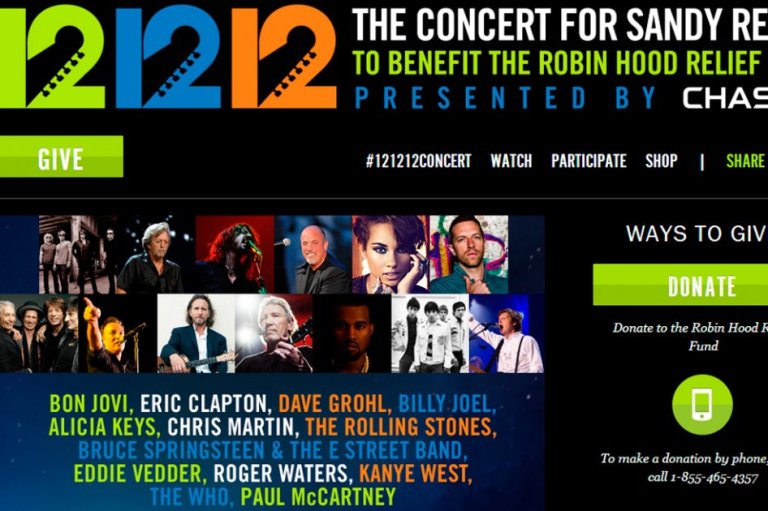 «12-12-12», concierto por las víctimas del huracán Sandy