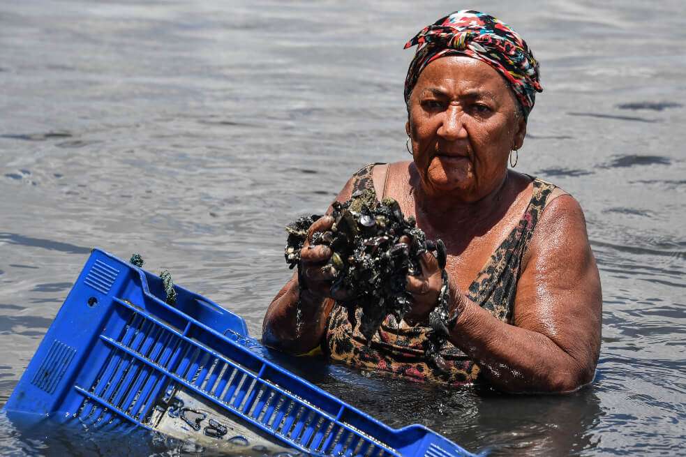 Cientos de pueblos de pescadores en Brasil están viviendo un drama por el misterioso derrame de petróleo. / AFP