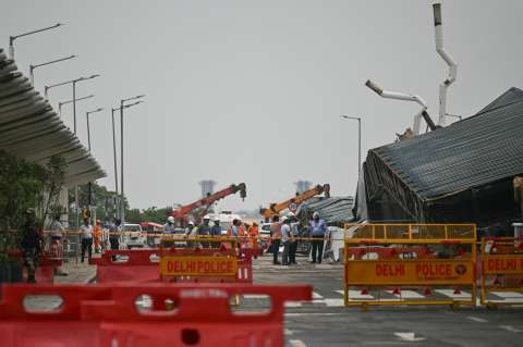 Accidente en aeropuerto de Nueva Delhi, India: parte del techo se derrumbó