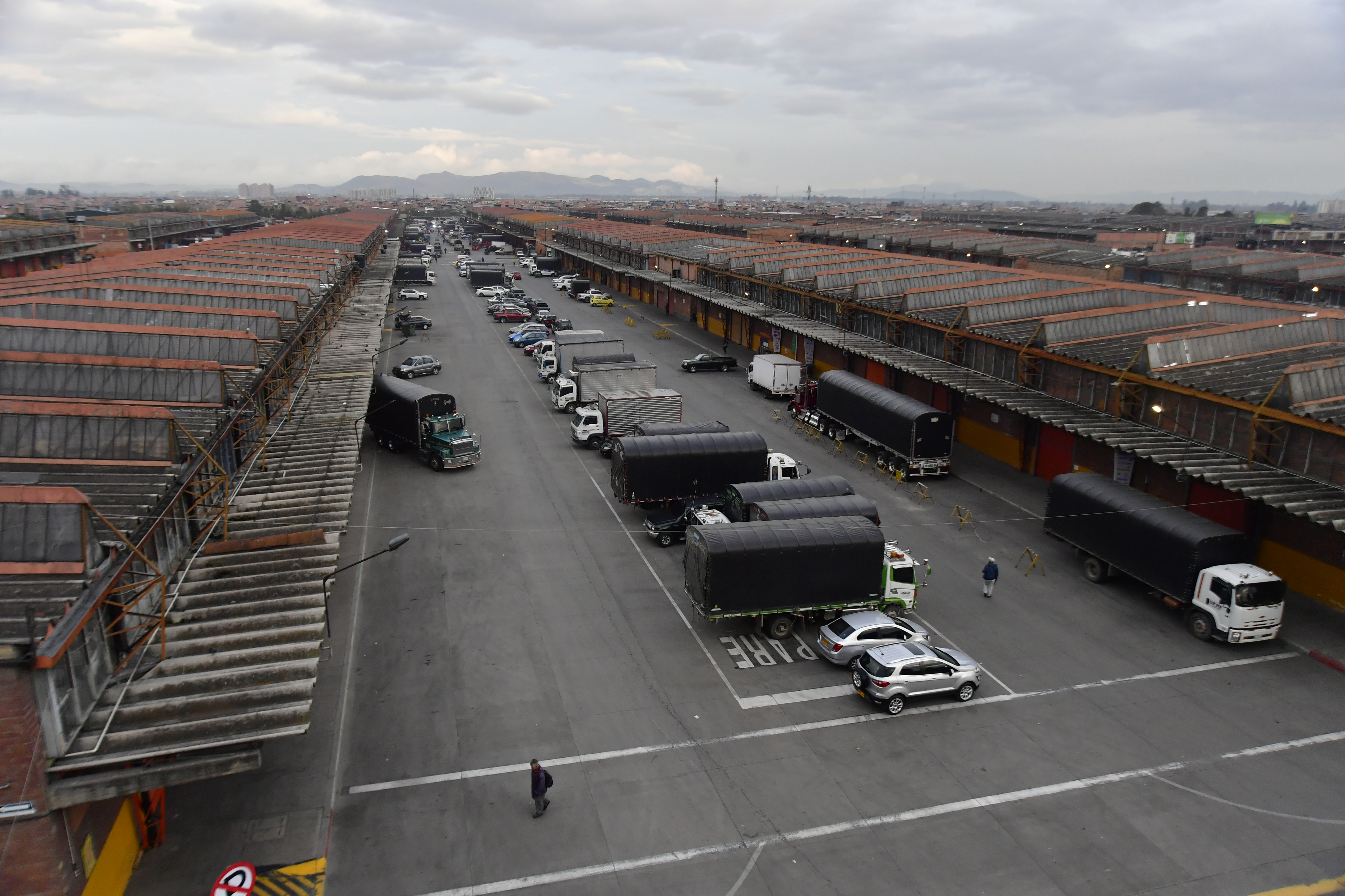 Plaza de mercado ubicada al sur de Bogotá, durante el paro camionero del 2024.