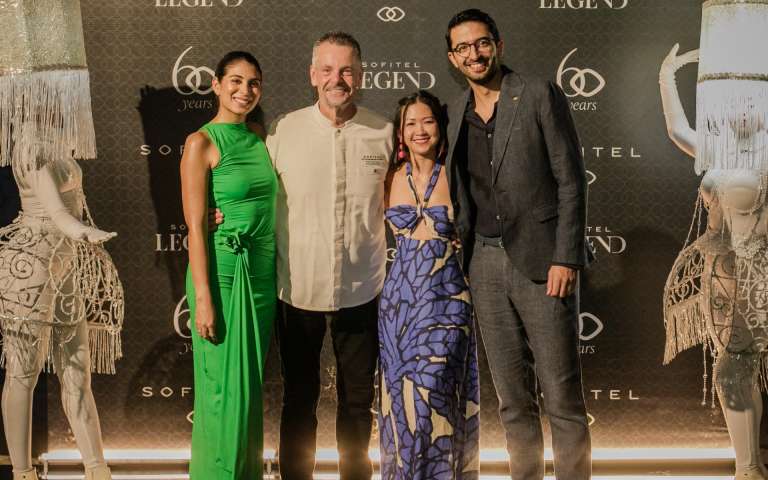 Alejandra Messier, Chef Patrice Guaus, Karyen Leung y Yannick Sorro