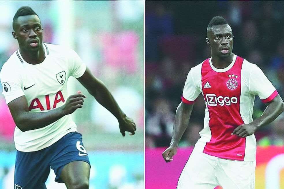 Davinson Sánchez, en sus etapas con Ajax y Tottenham. / AFP