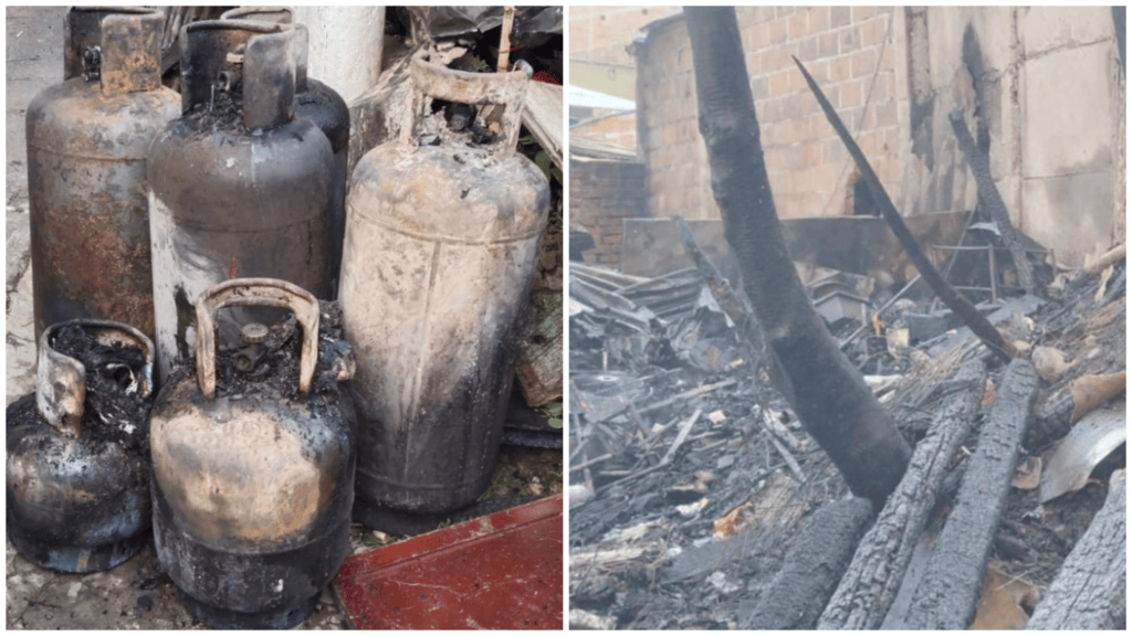 El cuerpo de Bomberos trabajó más de tres horas para controlar el fuego.
