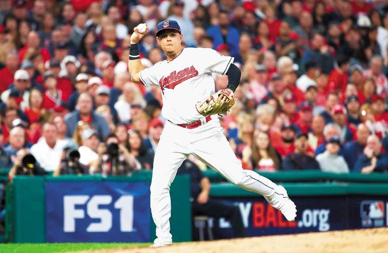 El cartagenero Giovanny Urshela, de los Indios de Cleveland. / AFP