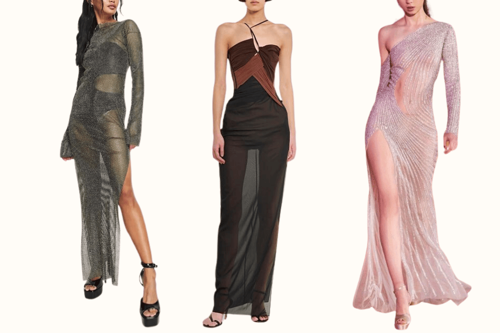 Los vestidos transparentes siguen siendo tendencia en esta nueva temporada otoño-invierno 2024