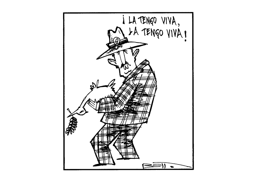 Caricatura de Betto. Eterna Crisis. 1999.