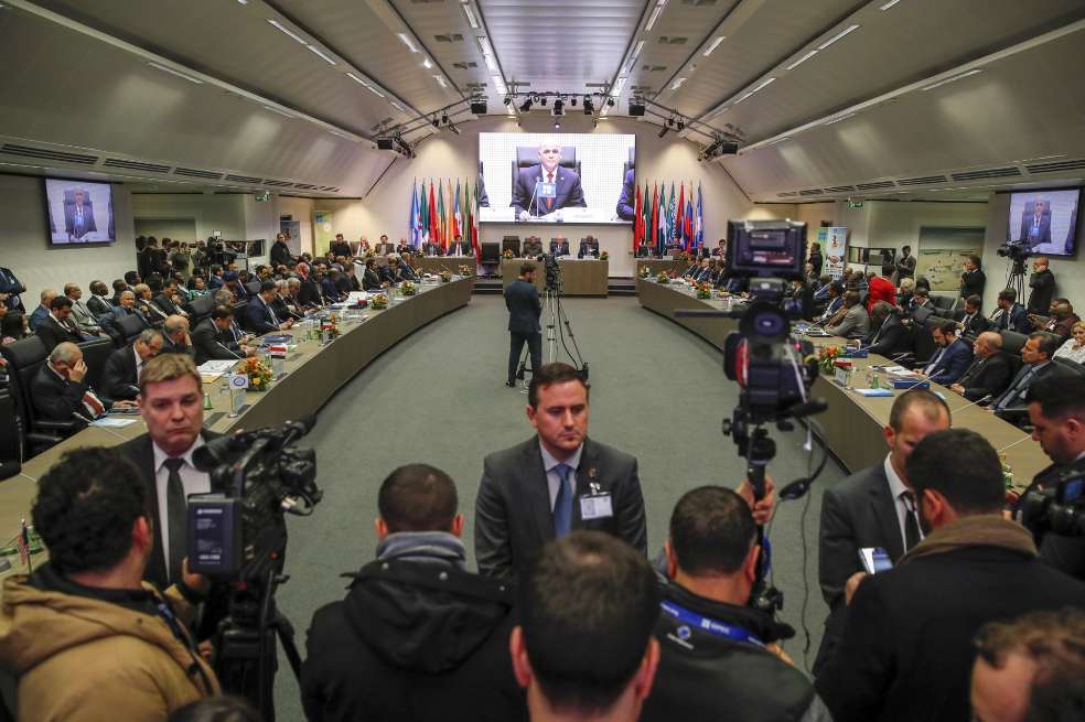 Reunión de la OPEP en Viena, Austria, en diciembre de 2019. / Bloomberg