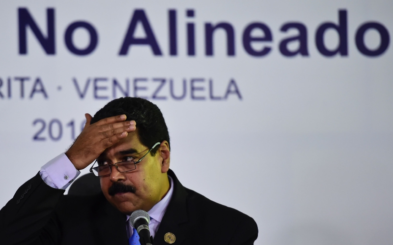 El presidente de Venezuela, Nicolás Maduro, durante la Cumbre de Países no Alineados. / AFP