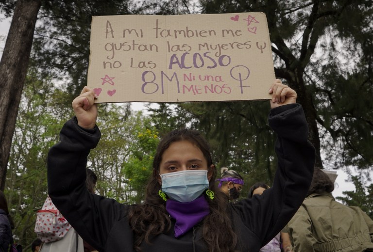 Los carteles también fueron protagonistas en la marcha del 8M